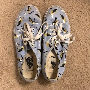 Classic Vans baby blue with bananas